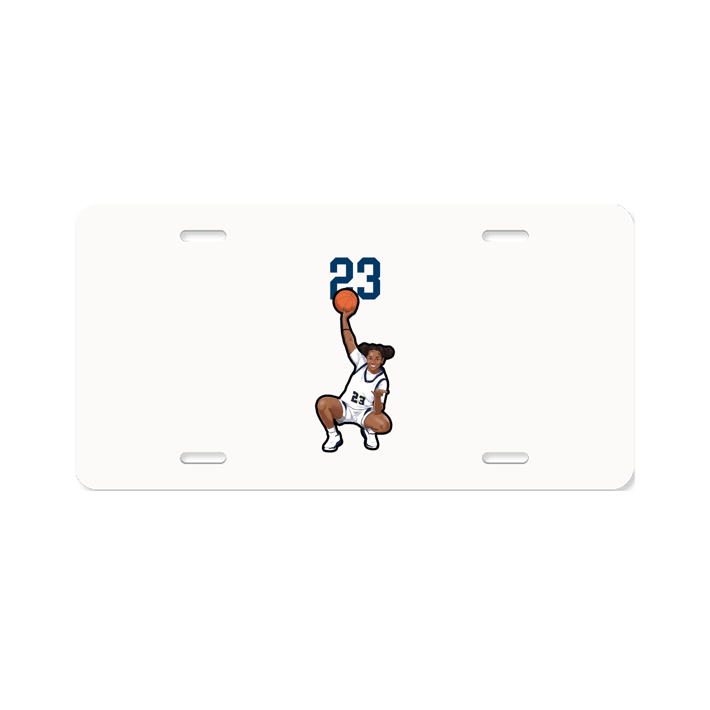 License Plate — Number Top in Classic