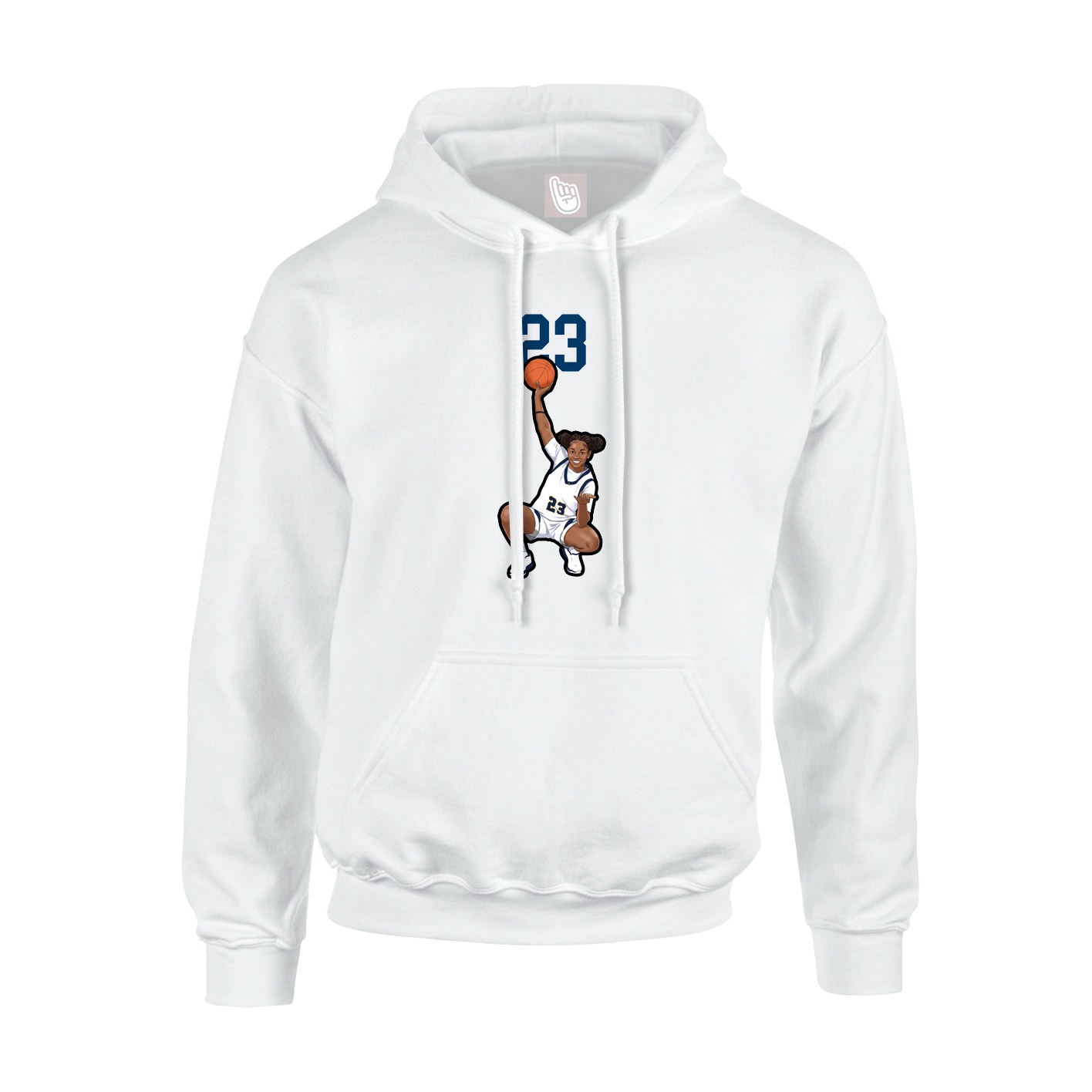 Hoodie — Number Top in White