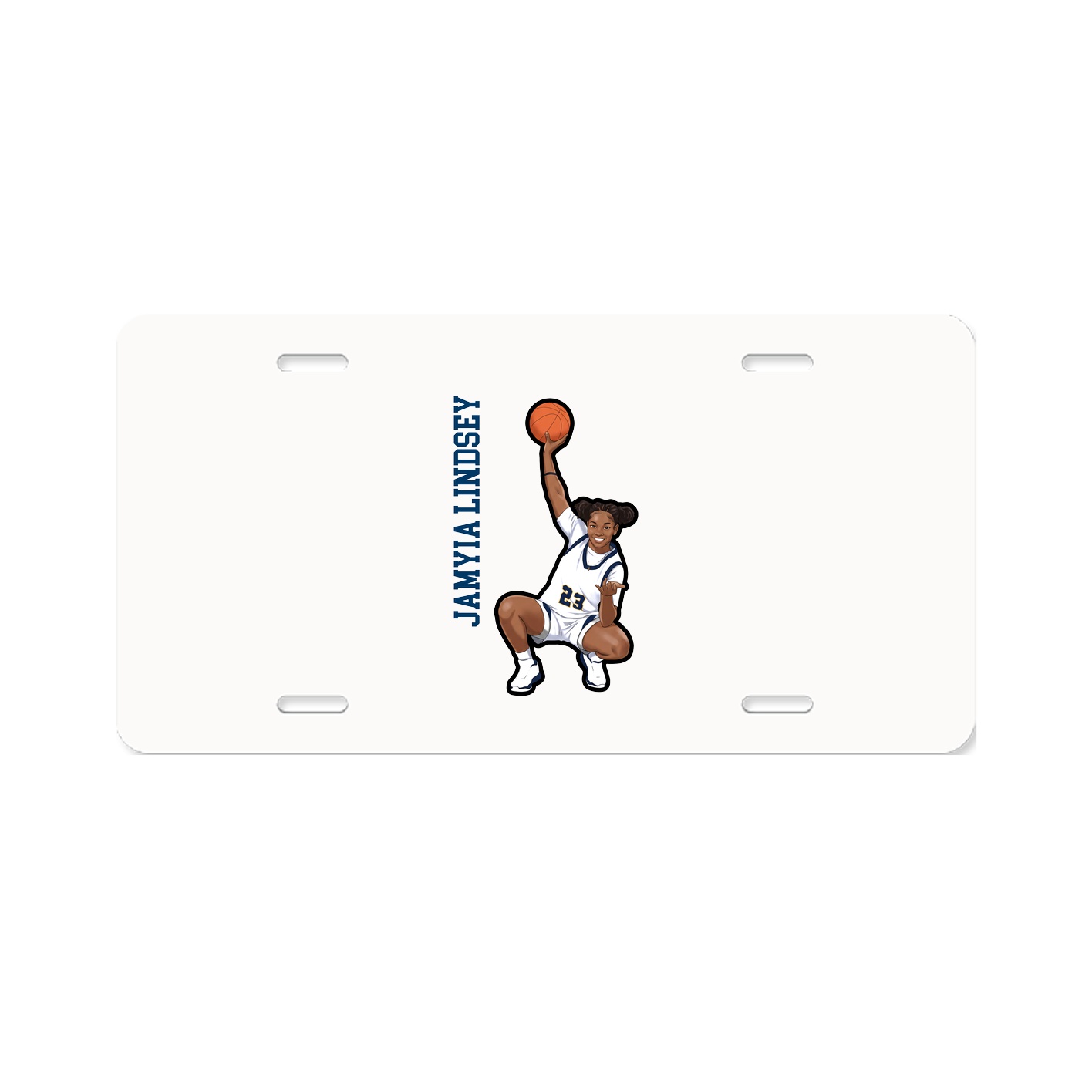 License Plate — Name Vertical in Classic