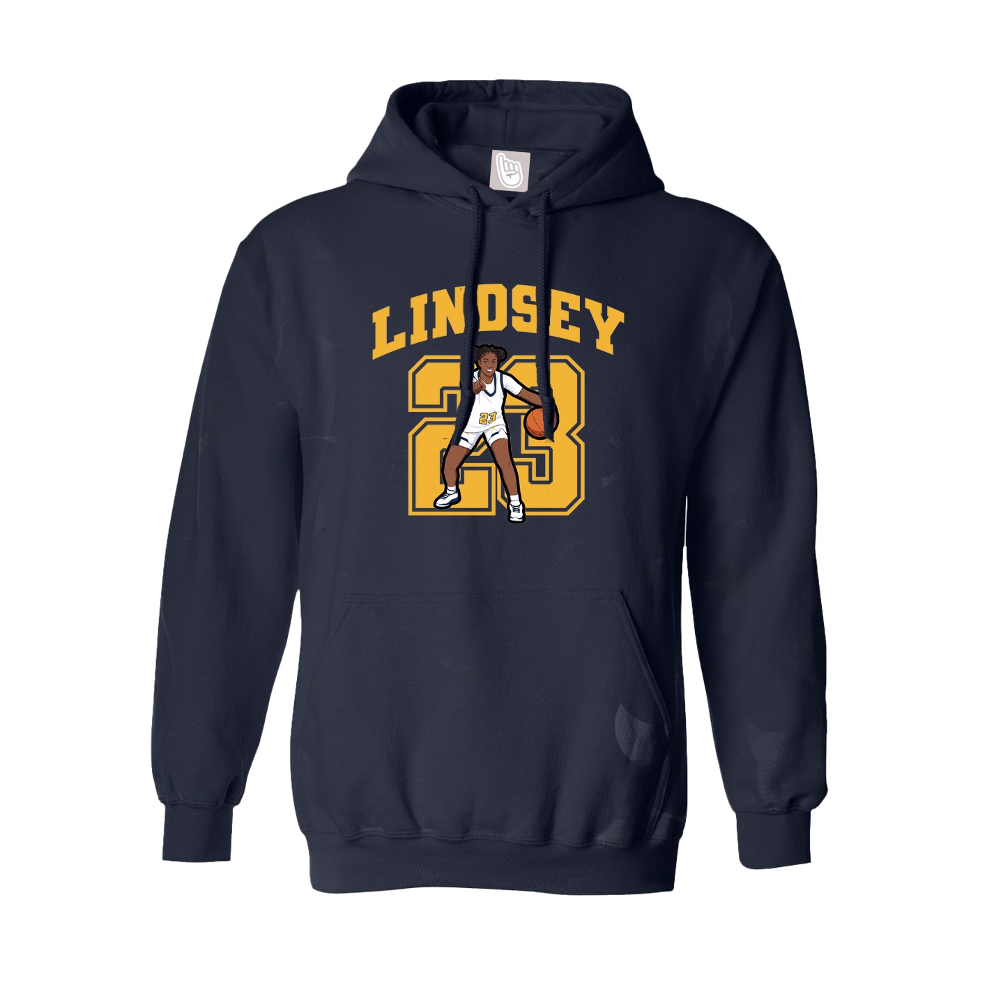 Hoodie — Number in Navy