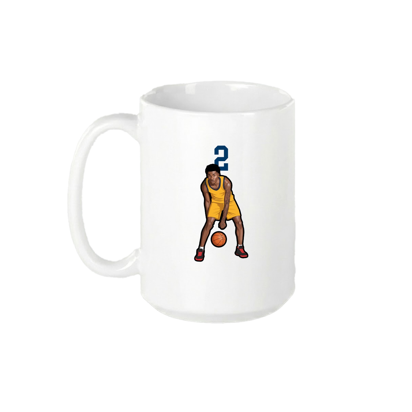 15oz Coffee Mug — Number Top in White