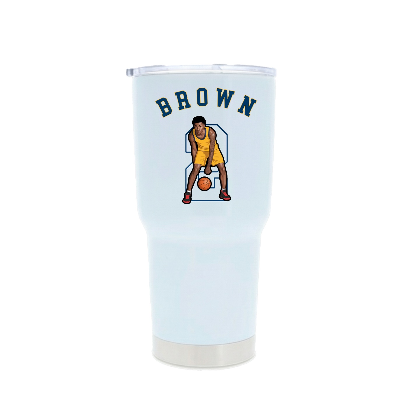 30oz Stainless Steel Tumbler — Shirsey Arch in White