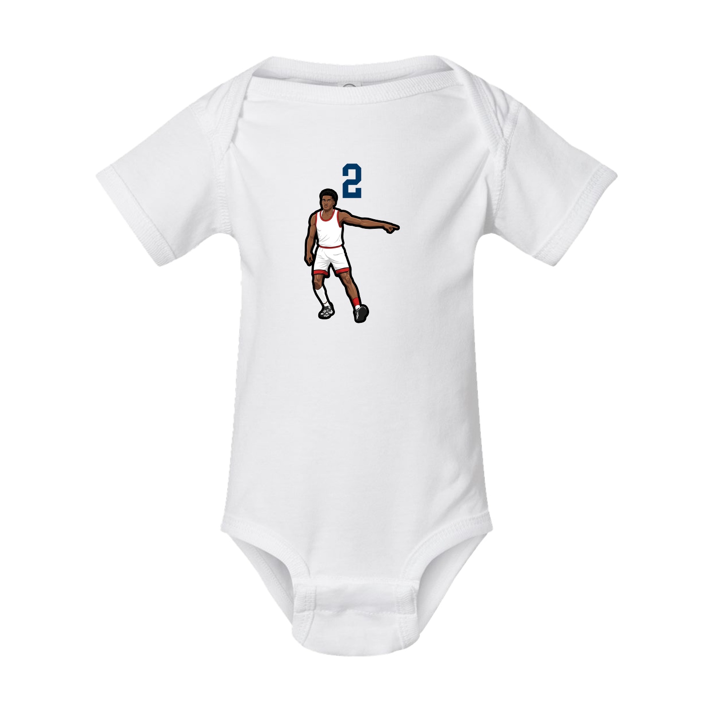 Baby Onesie — Number Top in White