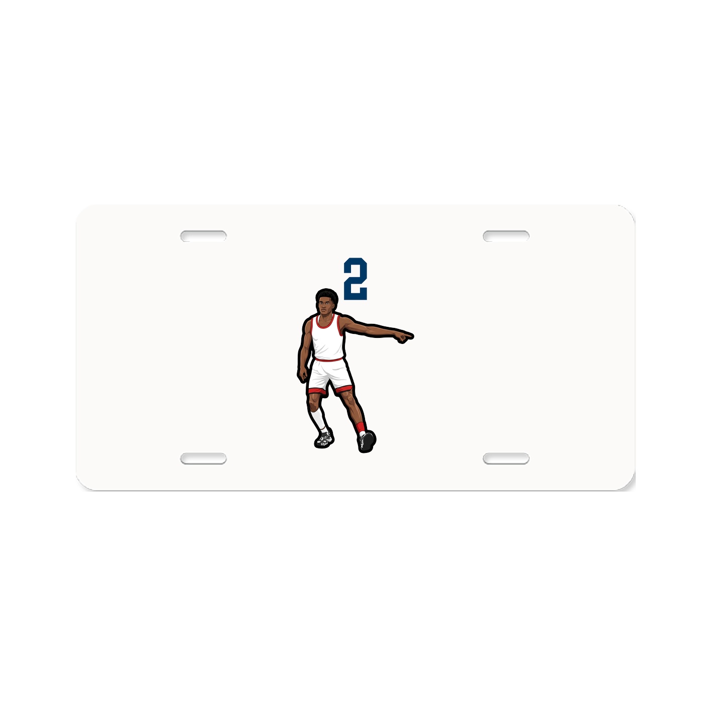 License Plate — Number Top in Classic
