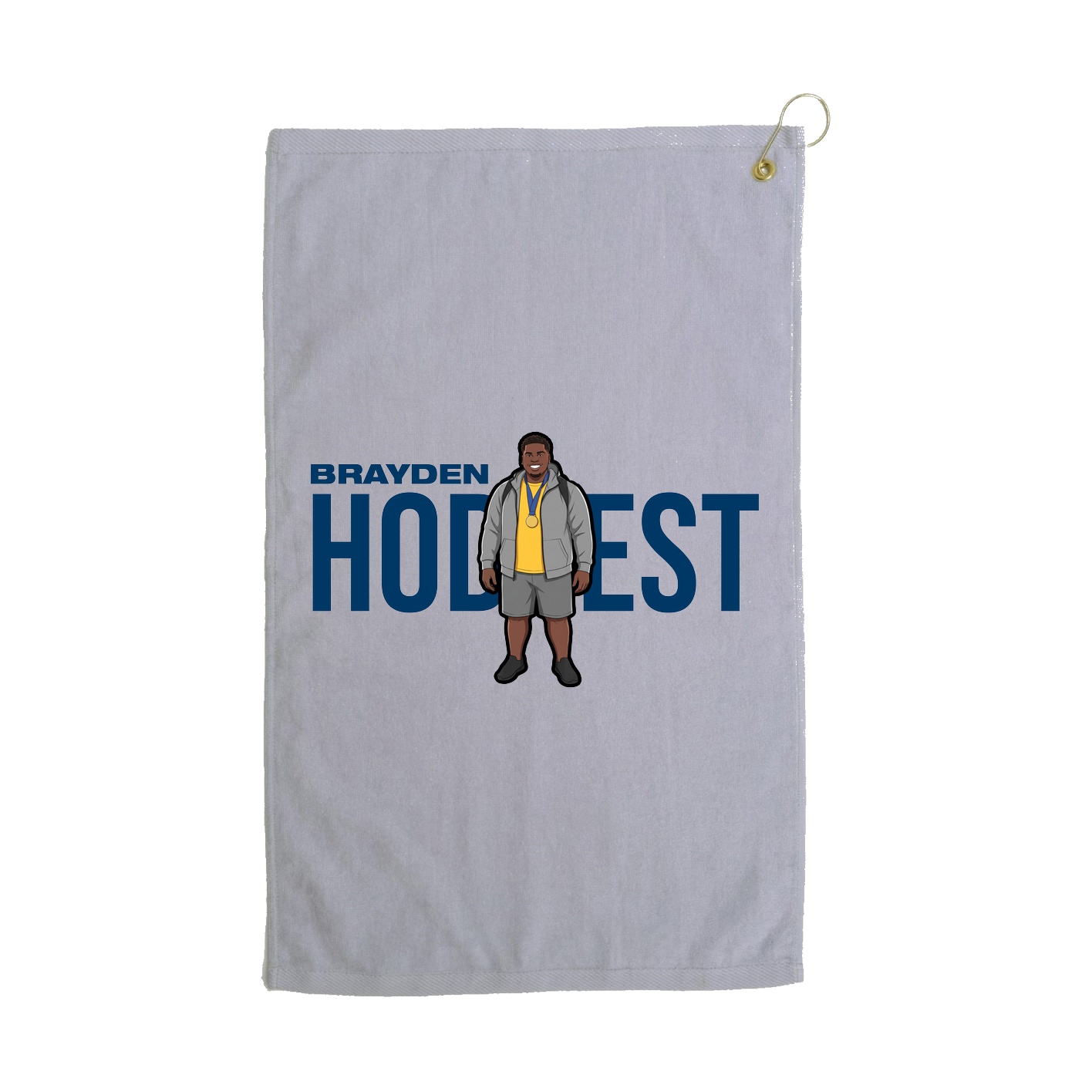 Golf Towel — Player Name in Grey