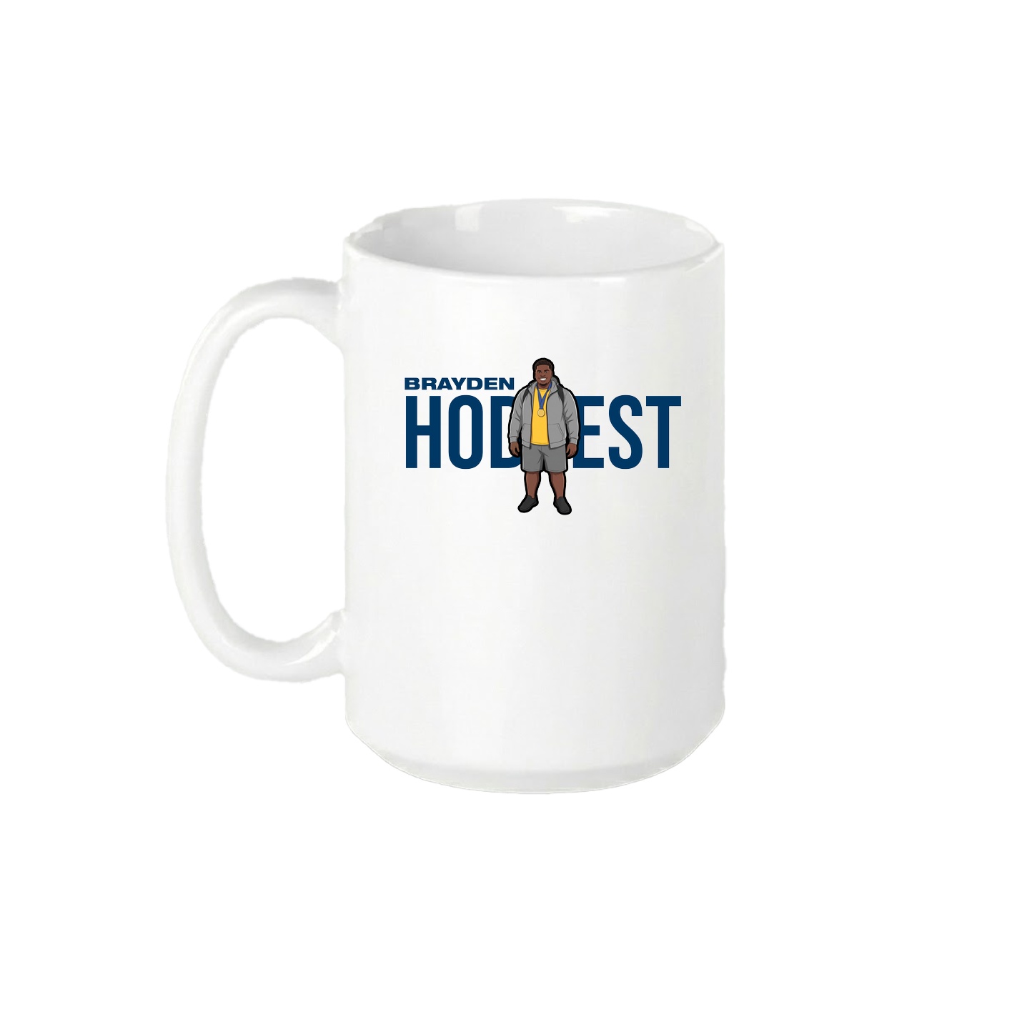15oz Coffee Mug — Player Name in White