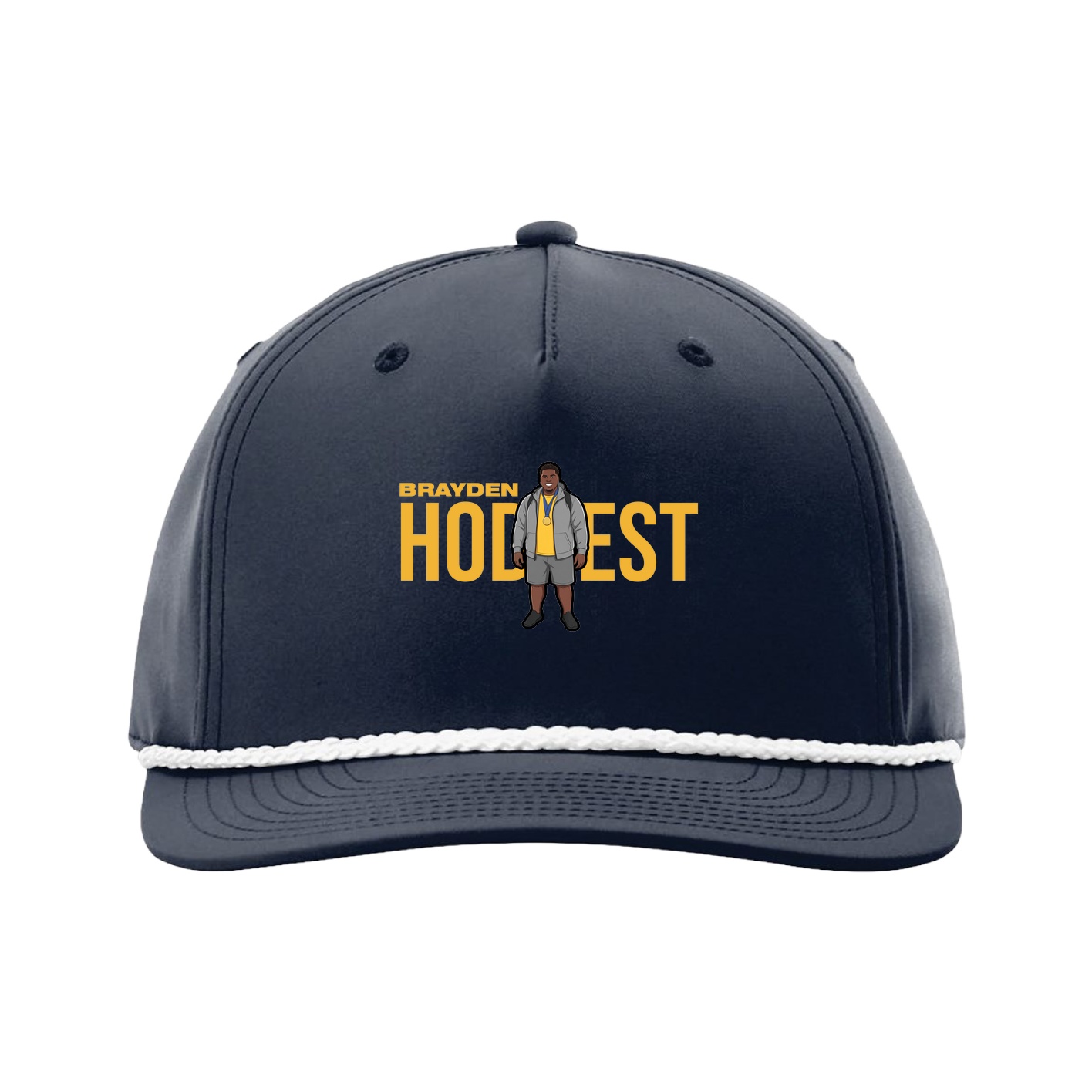 Five-Panel Classic Rope Cap — Player Name in Navy