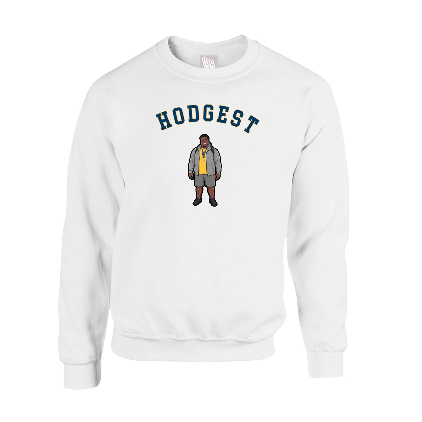 Fleece Crew — Shirsey Arch in White