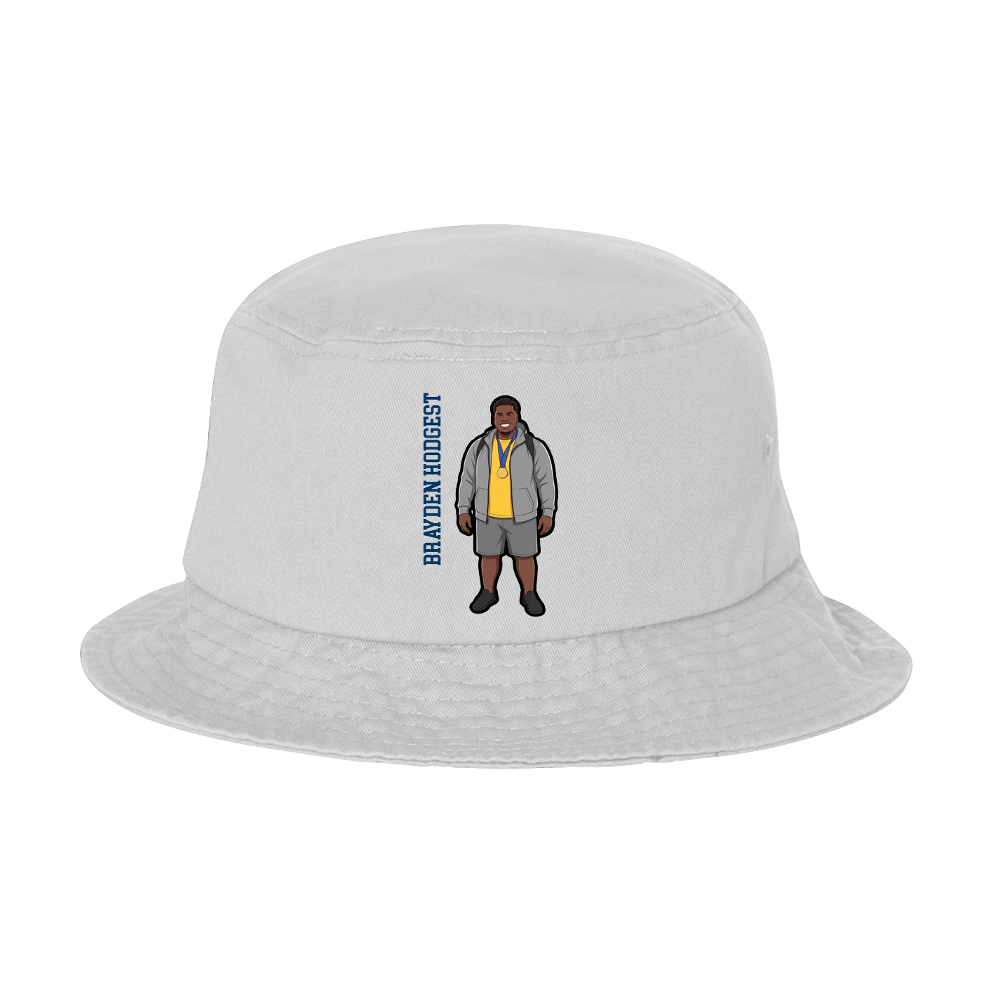 Bucket Cap — Name Vertical in White