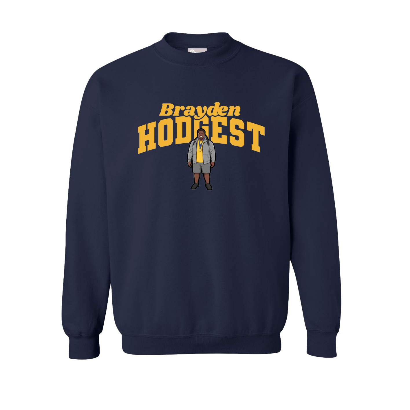 Fleece Crew — Signature Arch in Navy