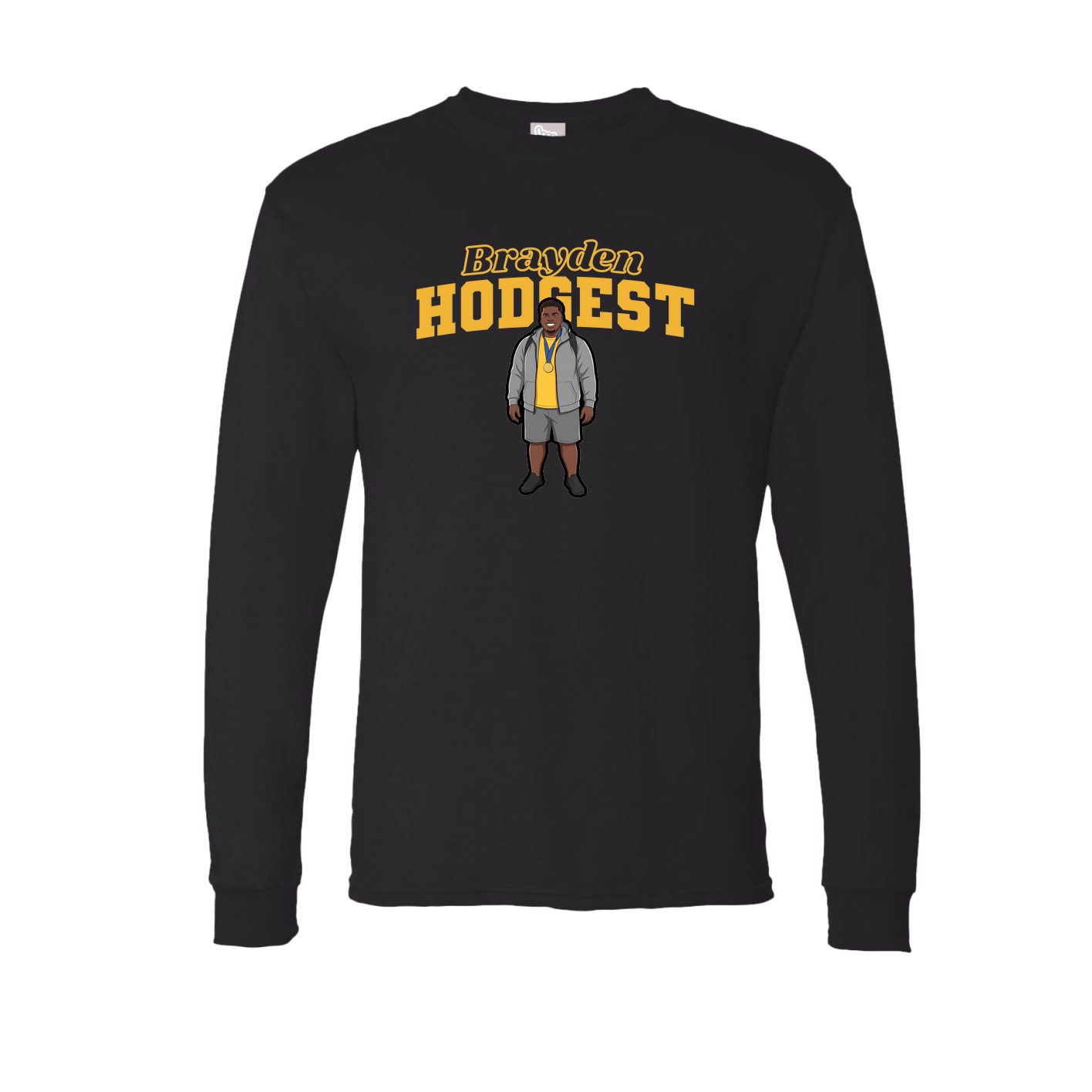 Long Sleeve Tee — Name Arch in Black