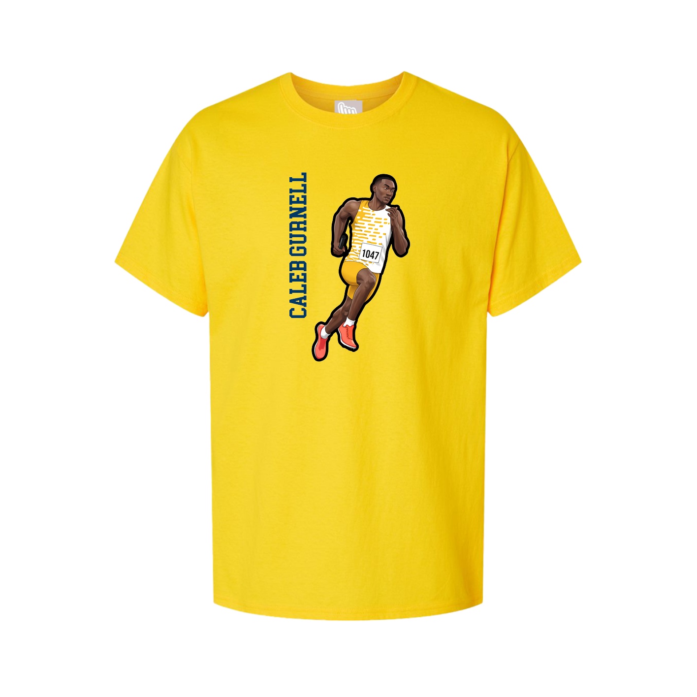 Youth Tee — Name Vertical in Gold