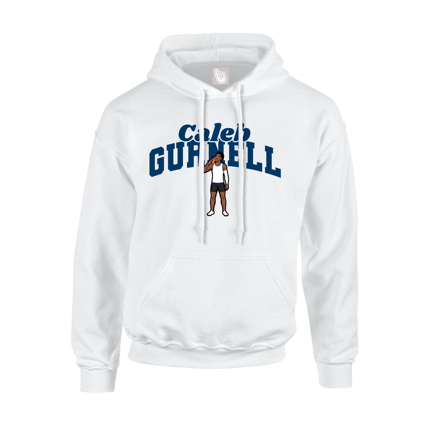 Youth Hoodie — Signature Arch in White