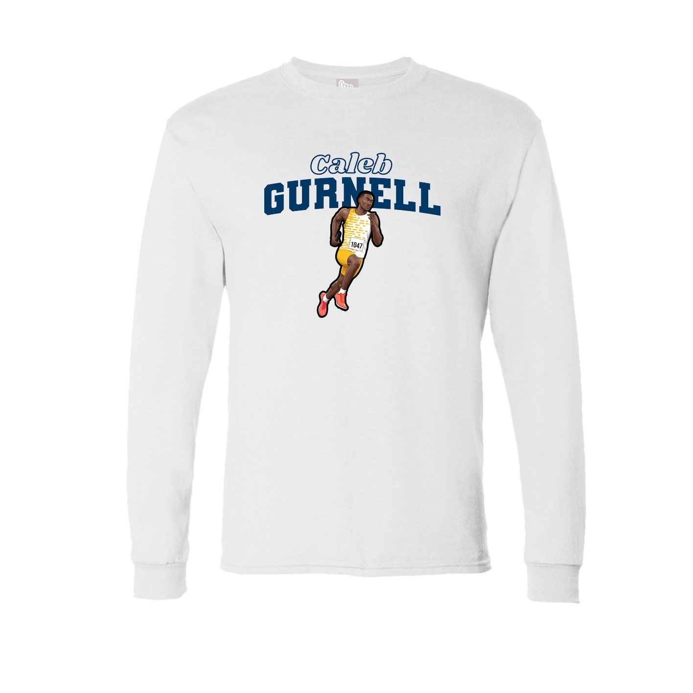 Long Sleeve Tee — Name Arch in White