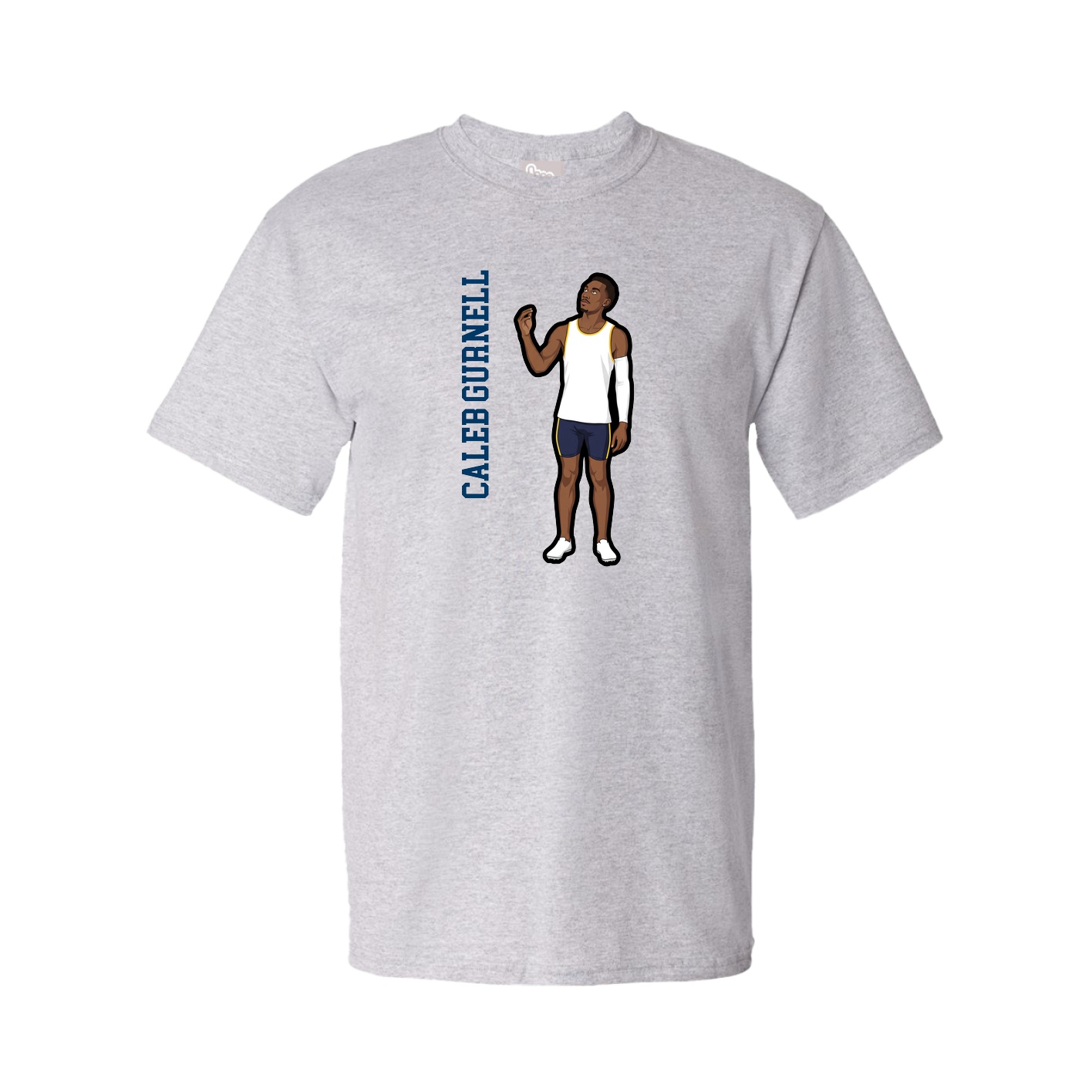 Tee — Name Vertical in Grey