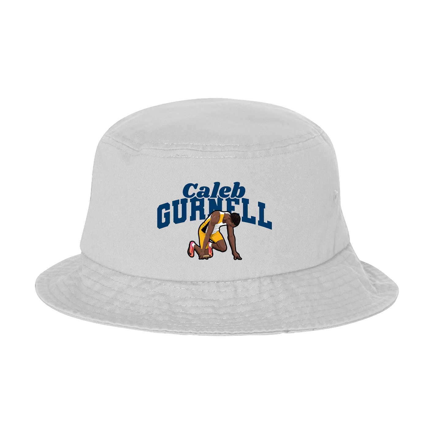 Bucket Cap — Signature Arch in White