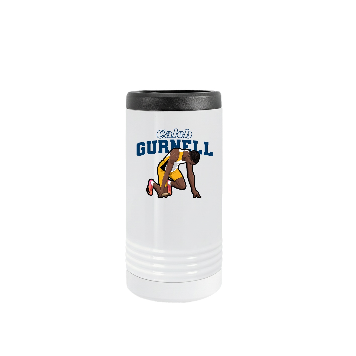 Slim Beverage Holder — Name Arch in White