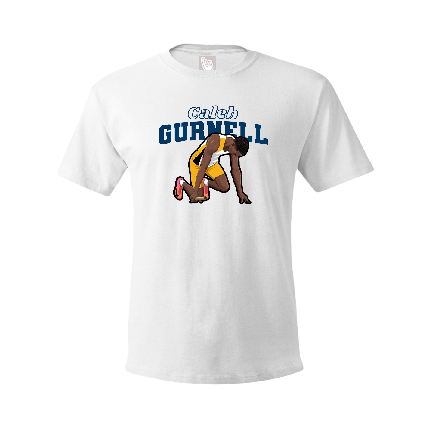 Youth Tee — Name Arch in White