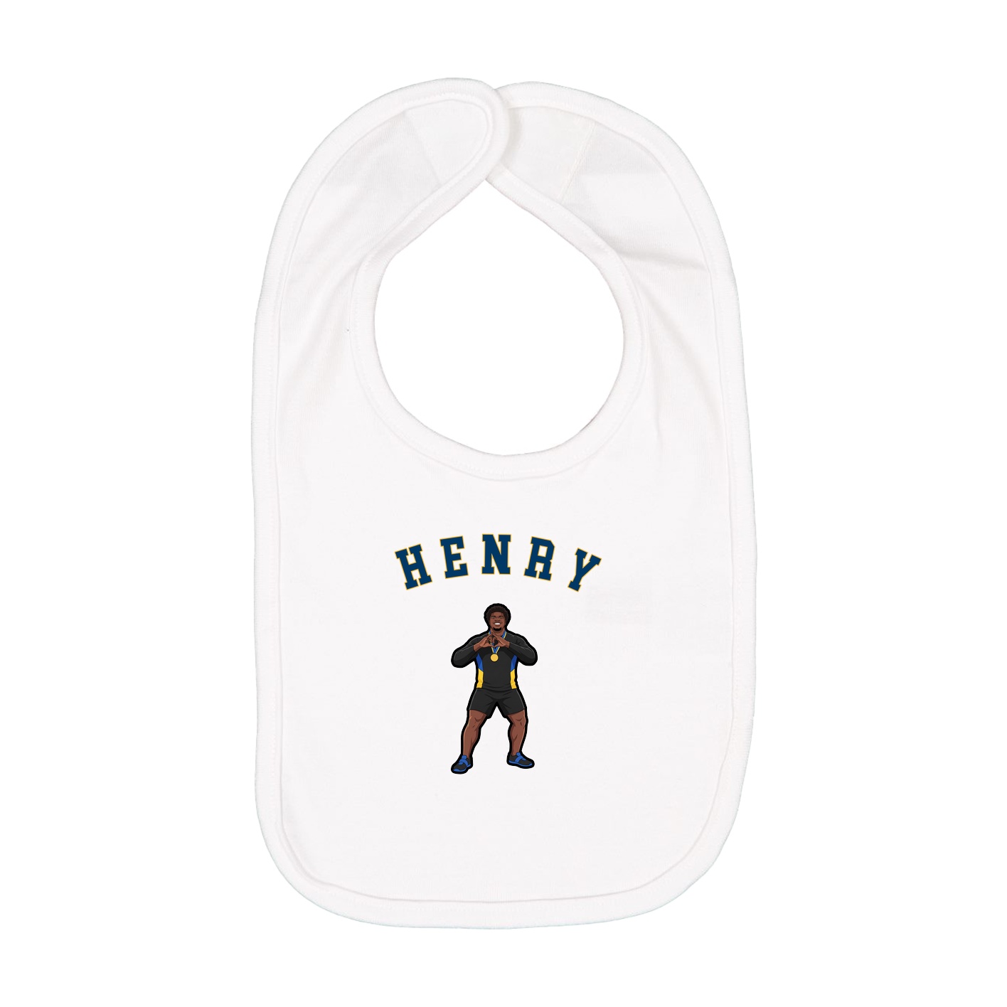 Infant Bib — Shirsey Arch in White
