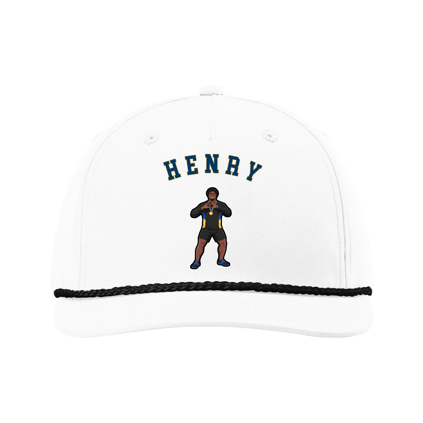 Five-Panel Classic Rope Cap — Shirsey Arch in White