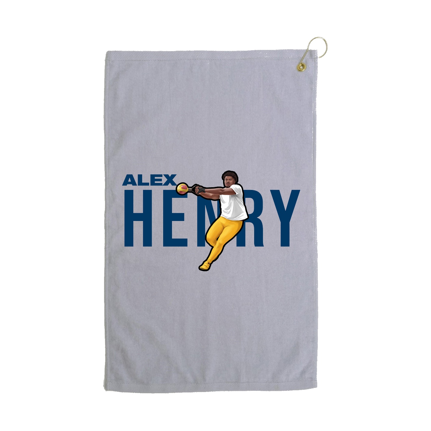 Golf Towel — Player Name in Grey