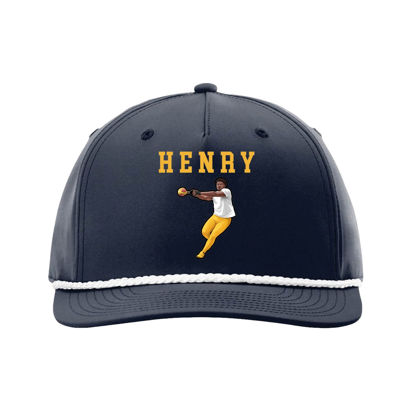 Five-Panel Classic Rope Cap — Shirsey in Navy
