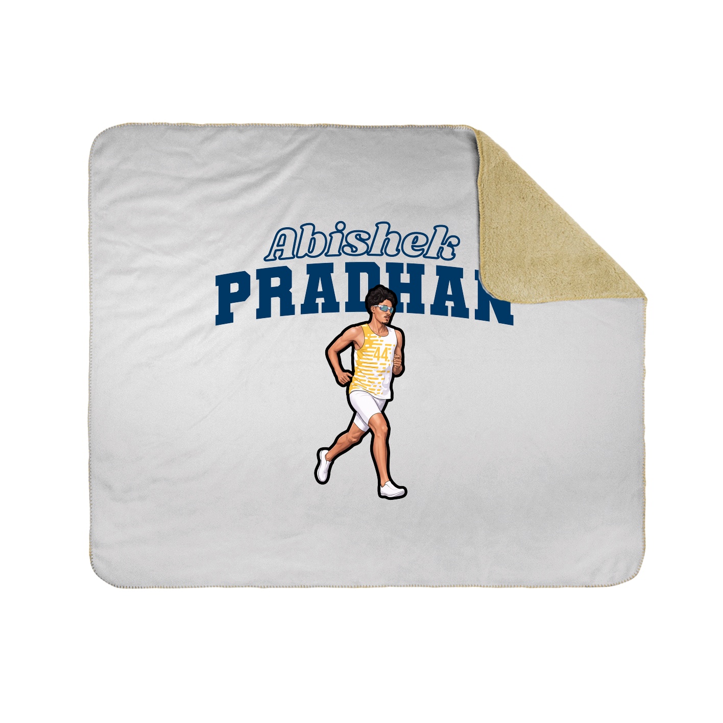 Throw Blanket — Name Arch in White