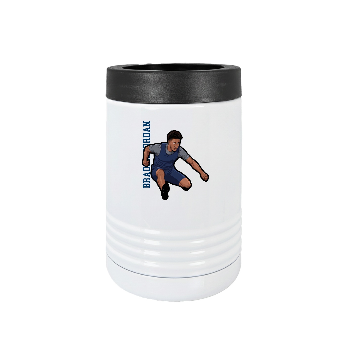 Beverage Holder — Name Vertical in White