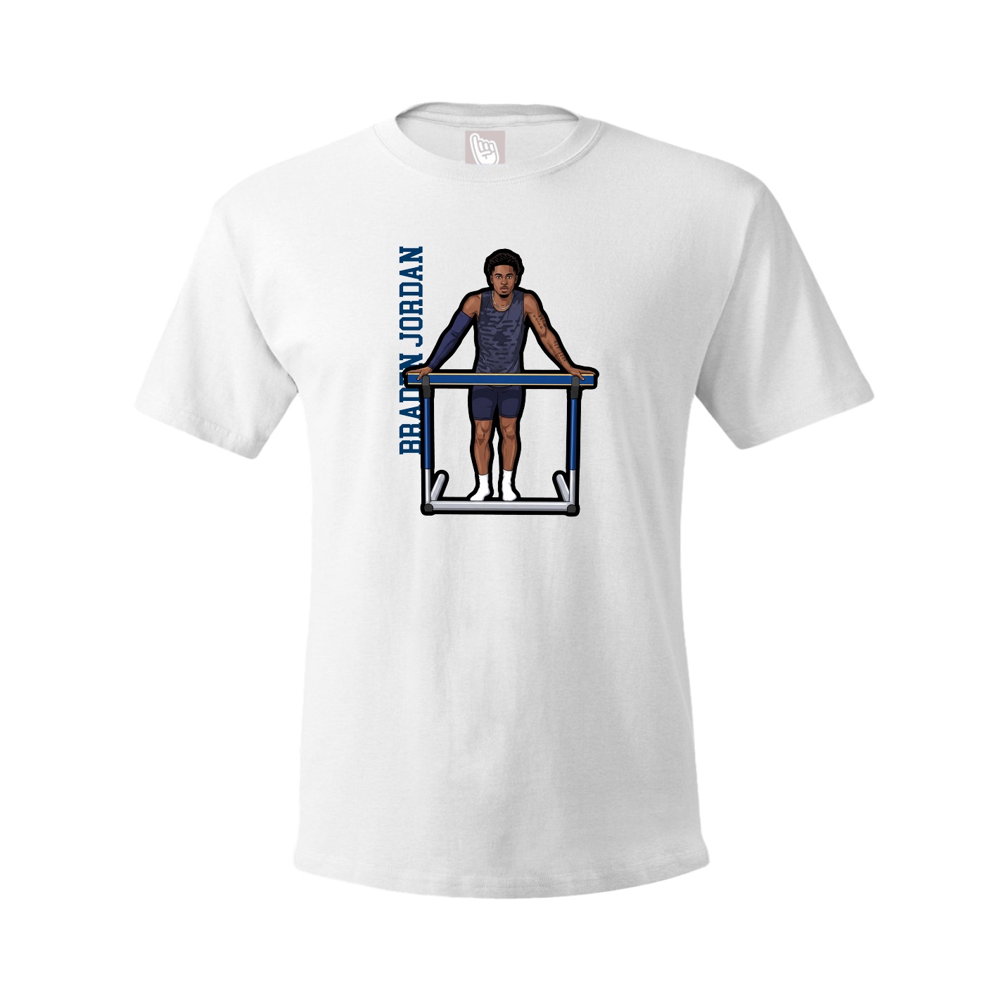 Youth Tee — Name Vertical in White