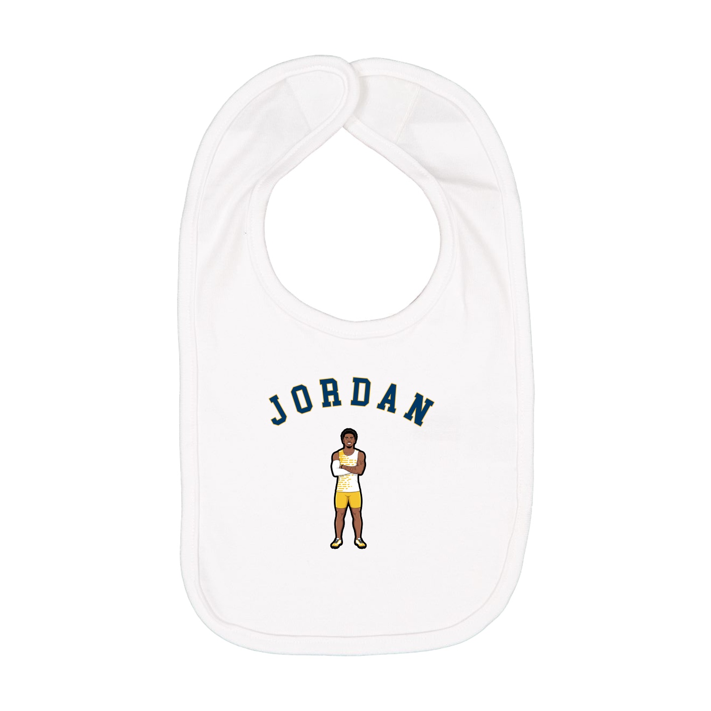 Infant Bib — Shirsey Arch in White