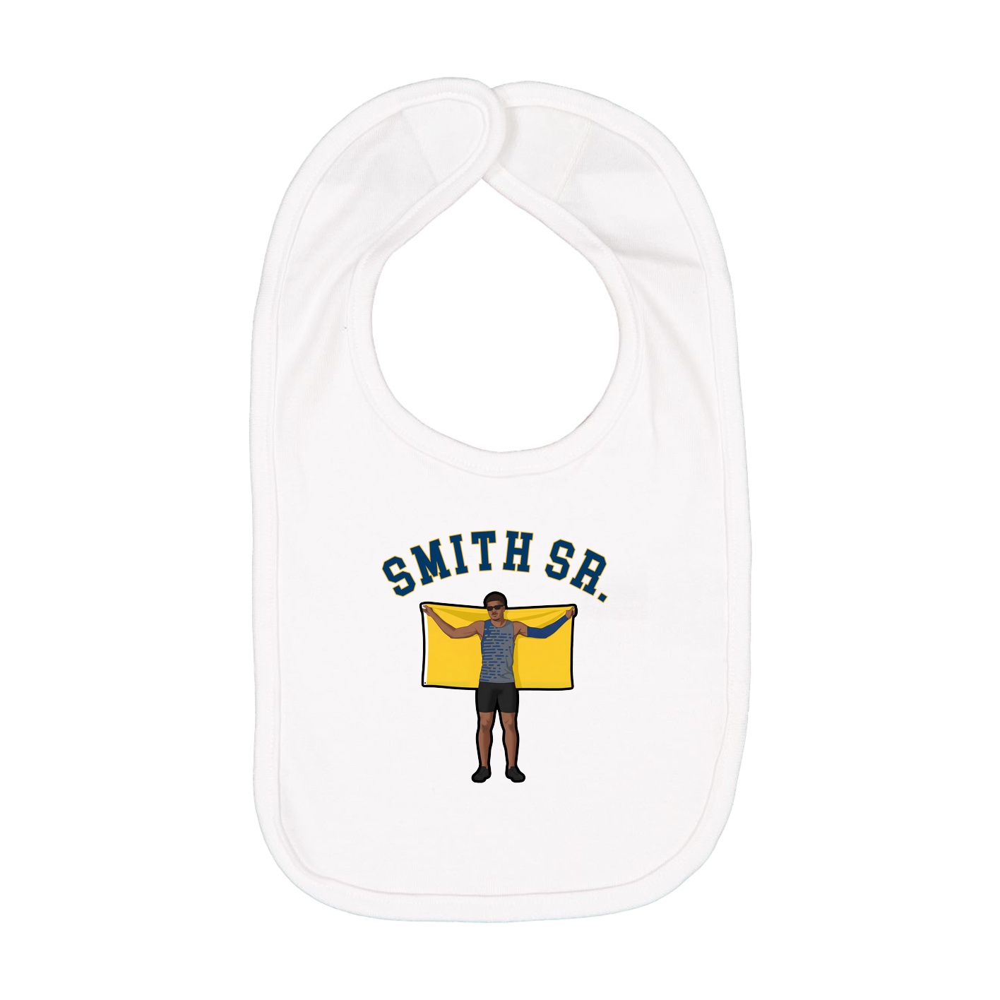 Infant Bib — Shirsey Arch in White