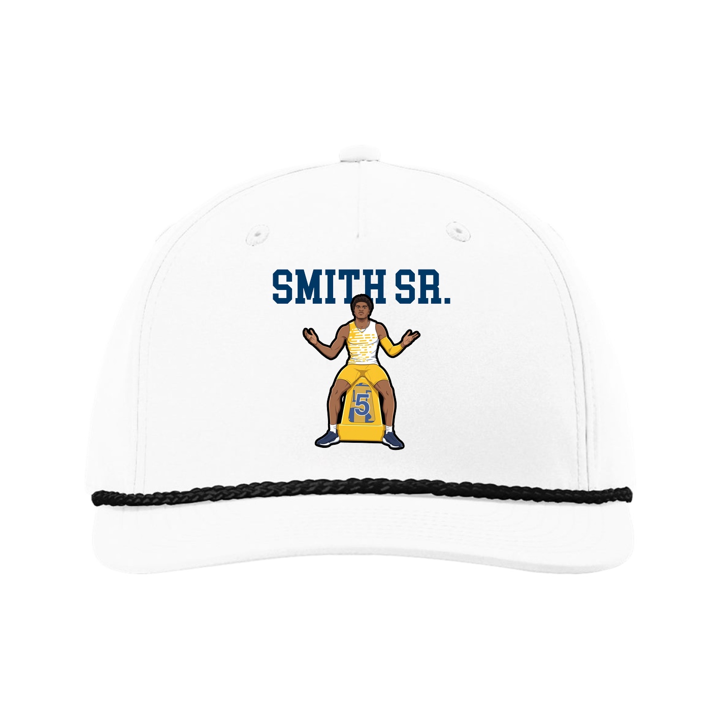 Five-Panel Classic Rope Cap — Shirsey in White