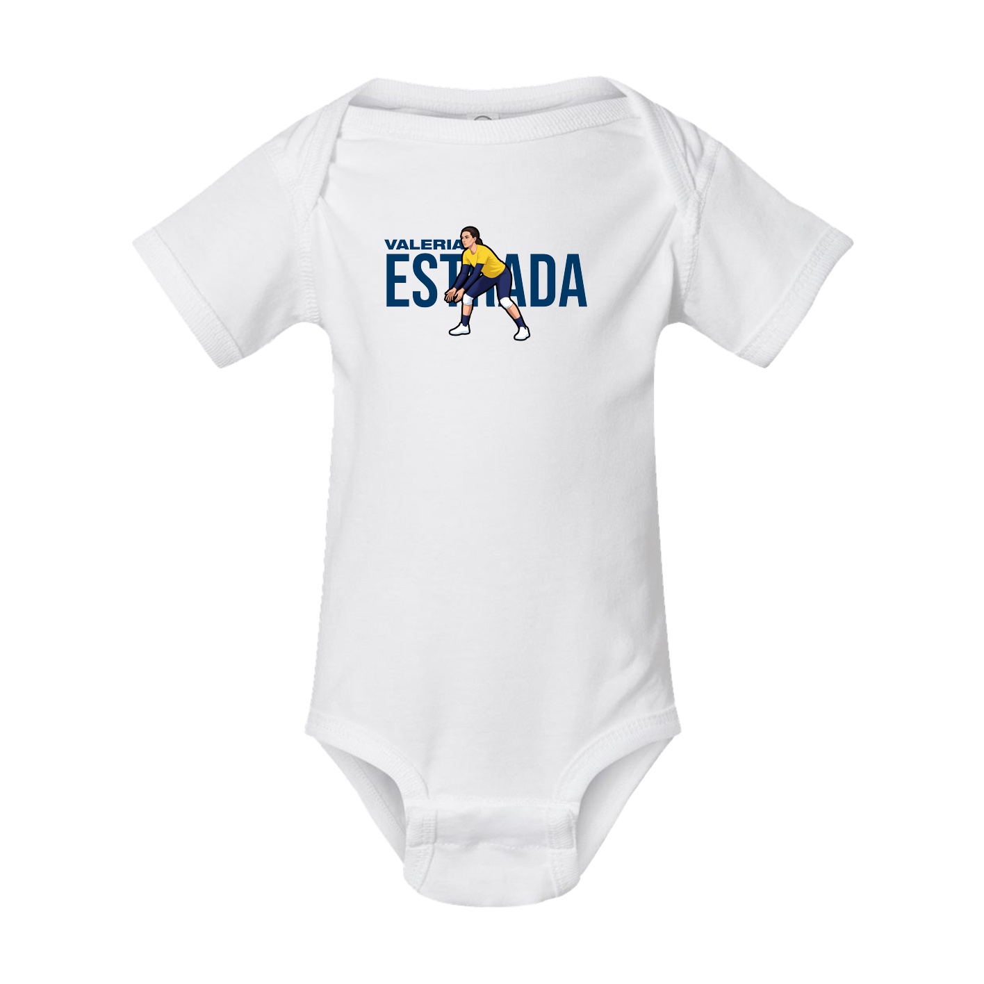 Baby Onesie — Player Name in White