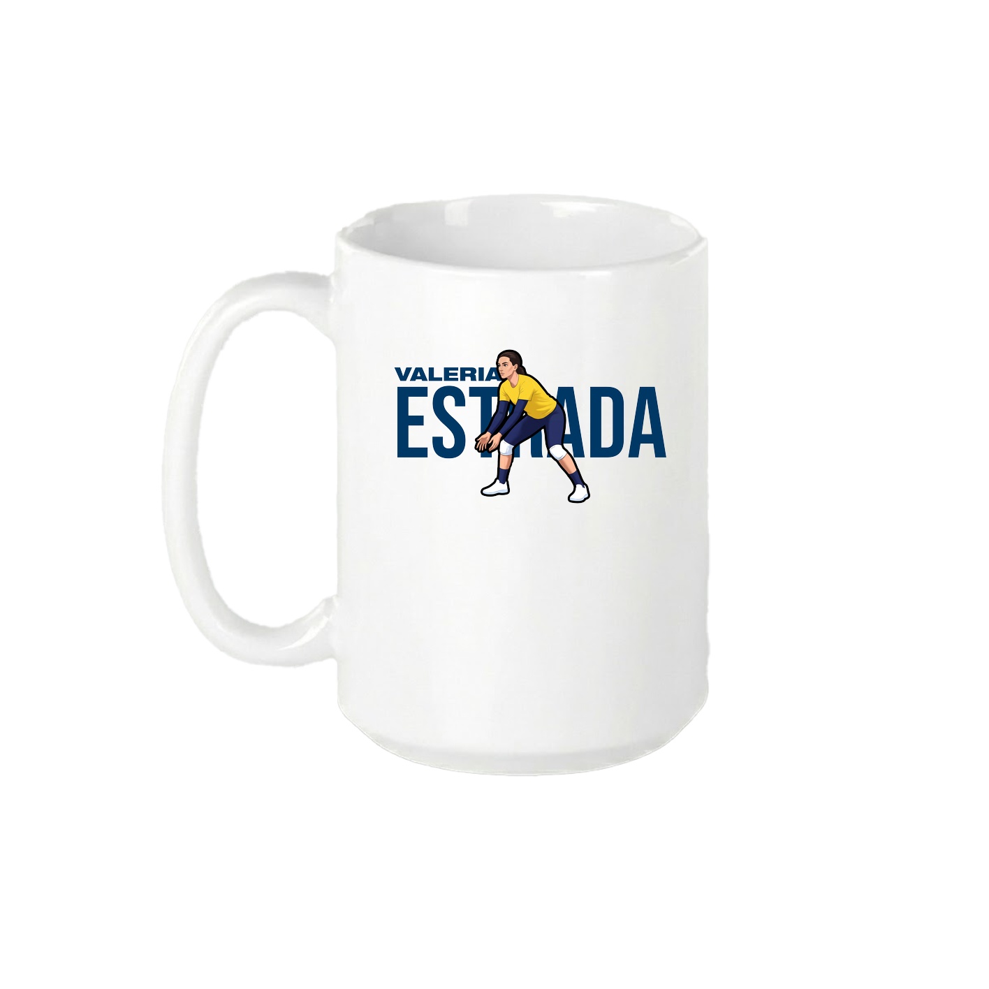 15oz Coffee Mug — Player Name in White