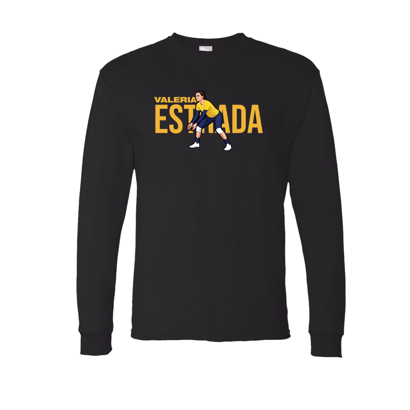 Long Sleeve Tee — Player Name in Black