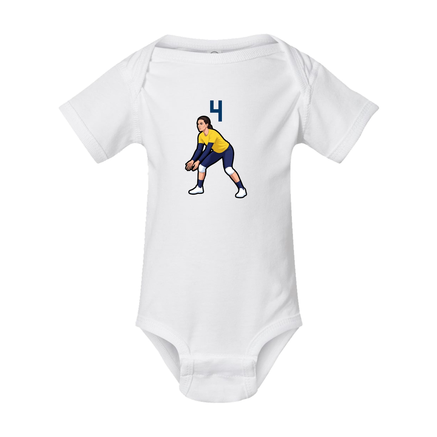 Baby Onesie — Number Top in White