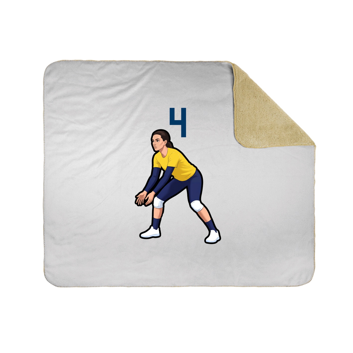 Throw Blanket — Number Top in White