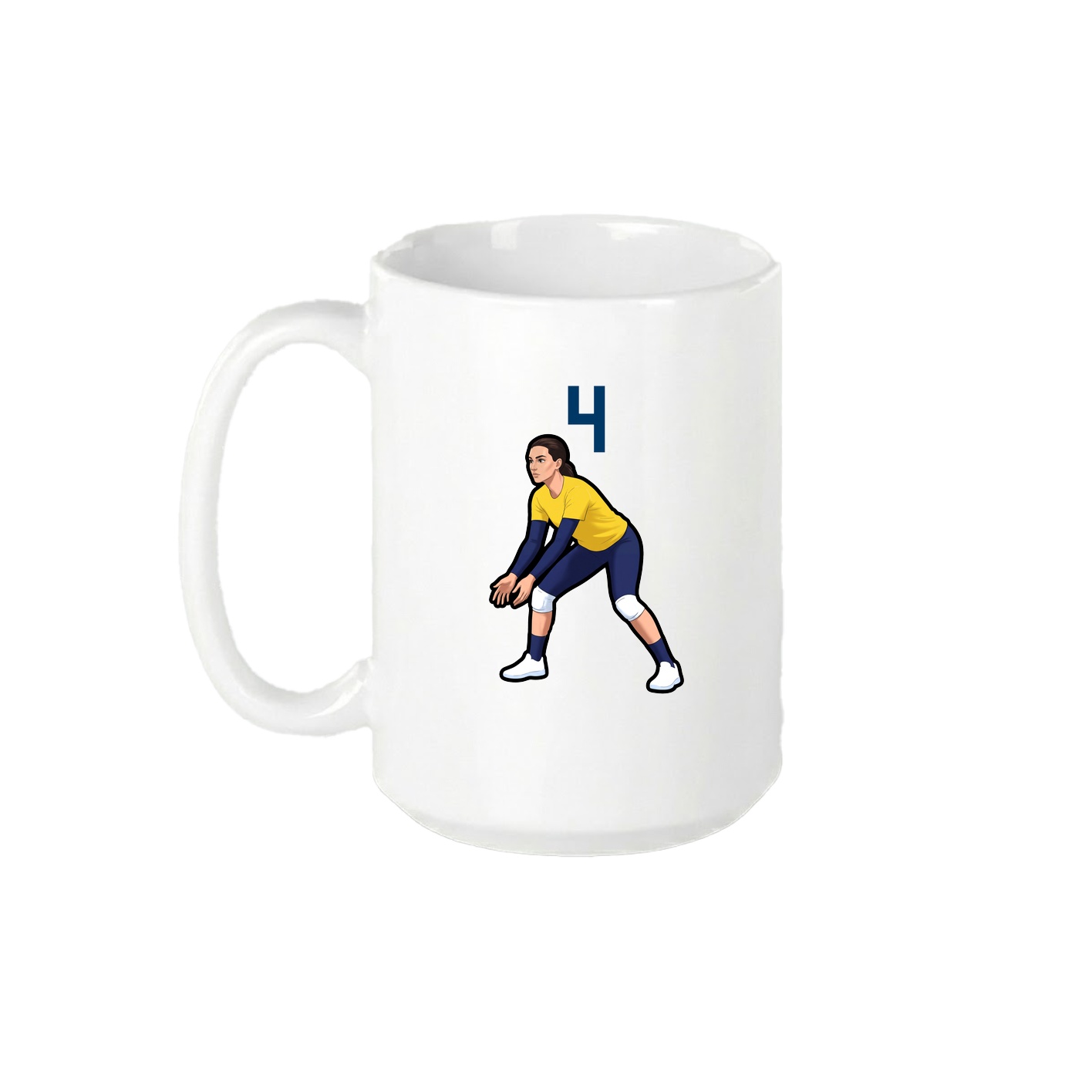 15oz Coffee Mug — Number Top in White