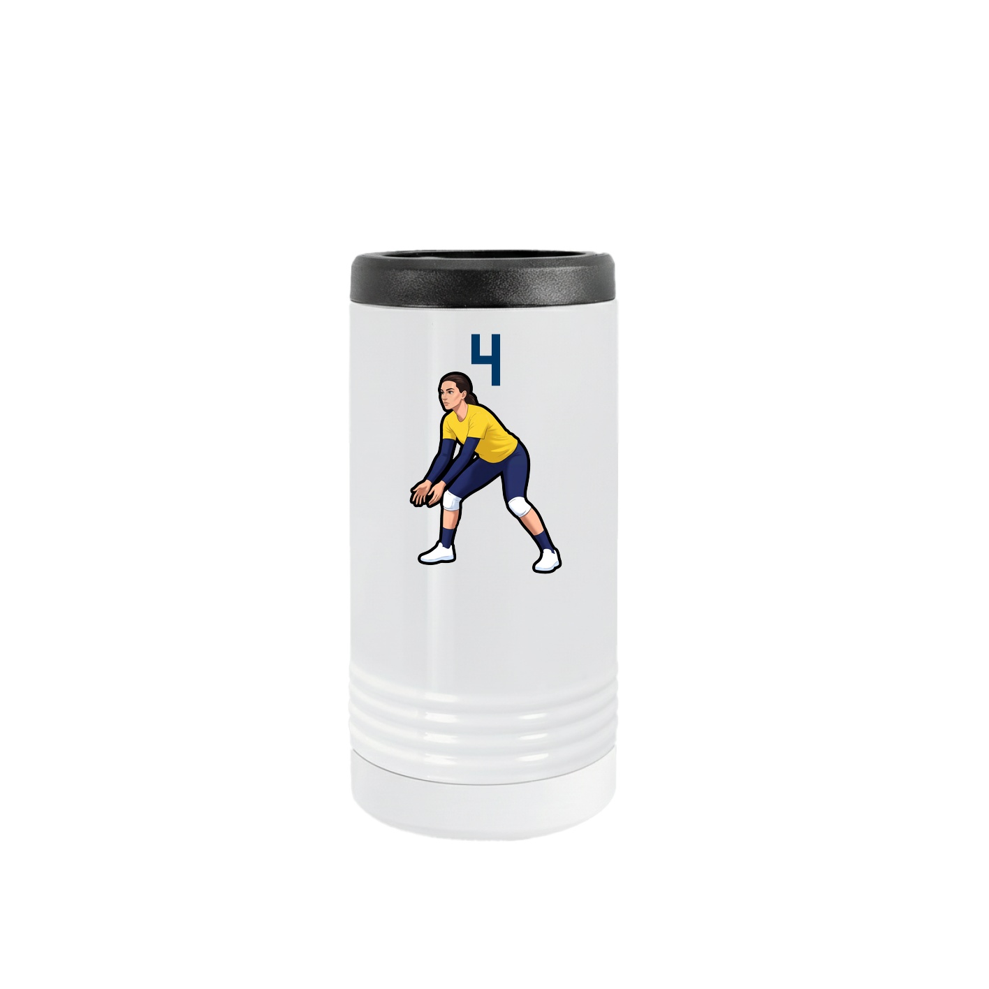Slim Beverage Holder — Number Top in White