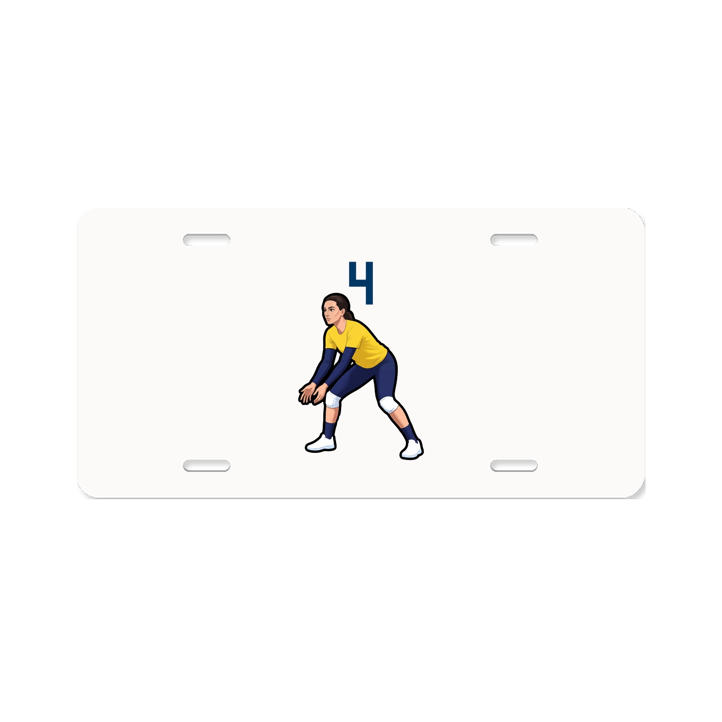 License Plate — Number Top in Classic