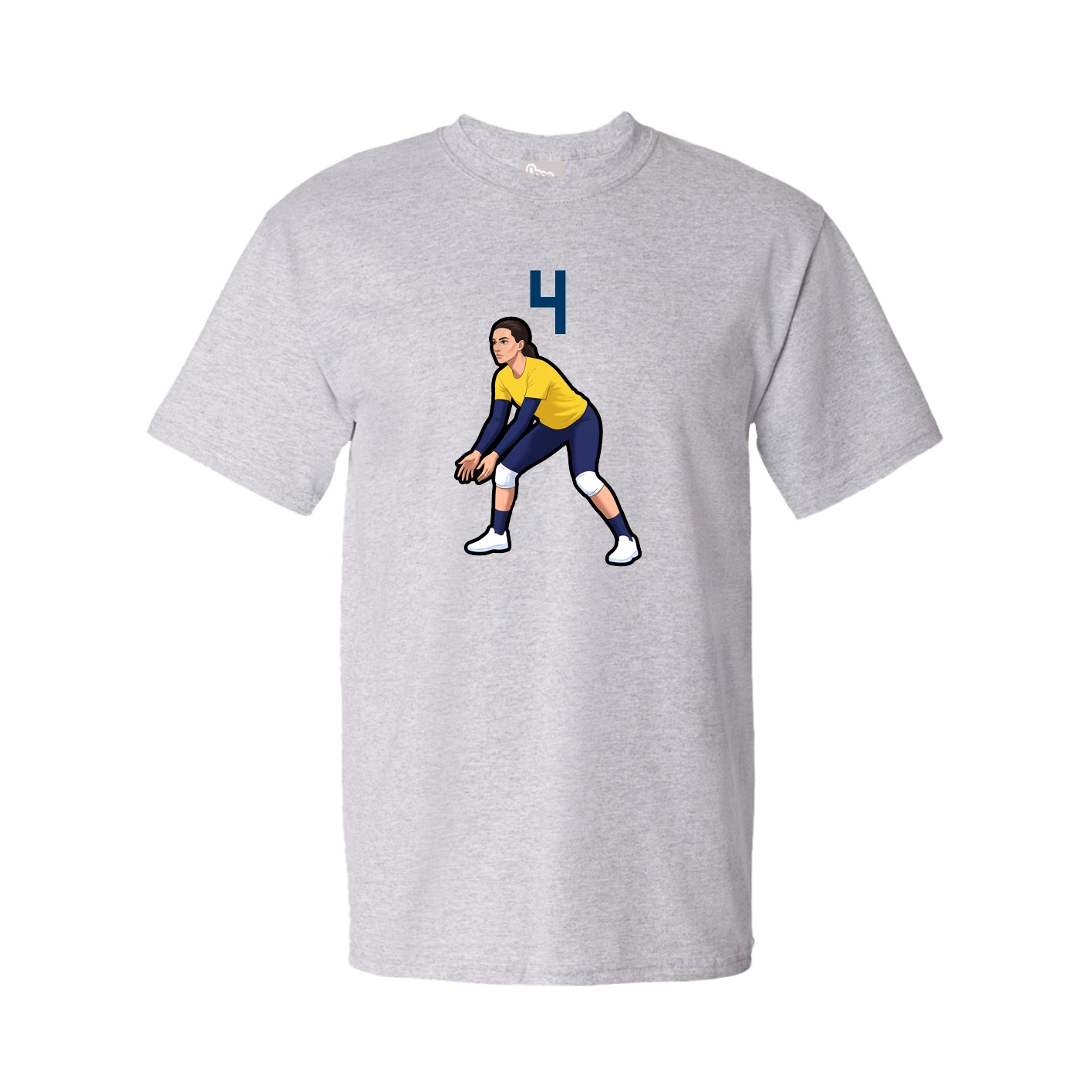 Youth Tee — Number Top in Grey