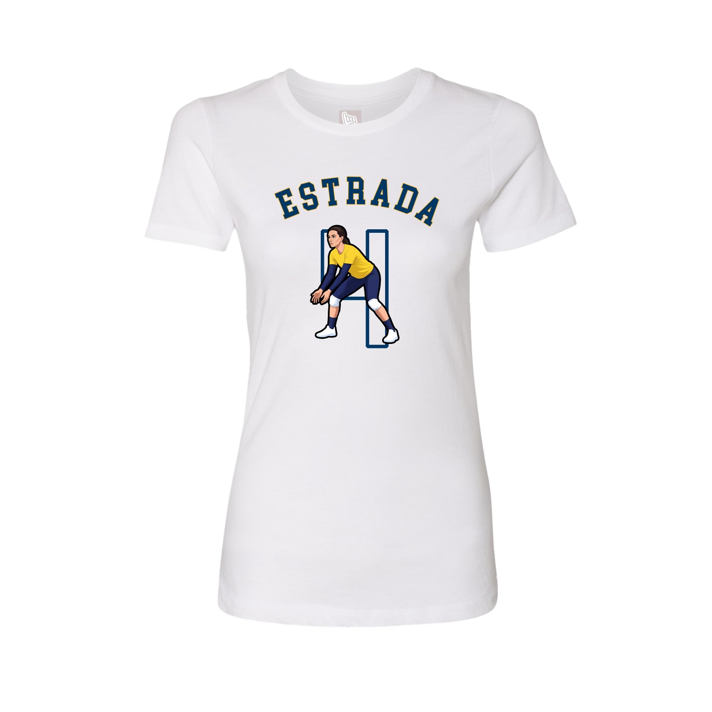 Fitted Women's Tee — Shirsey Arch in White