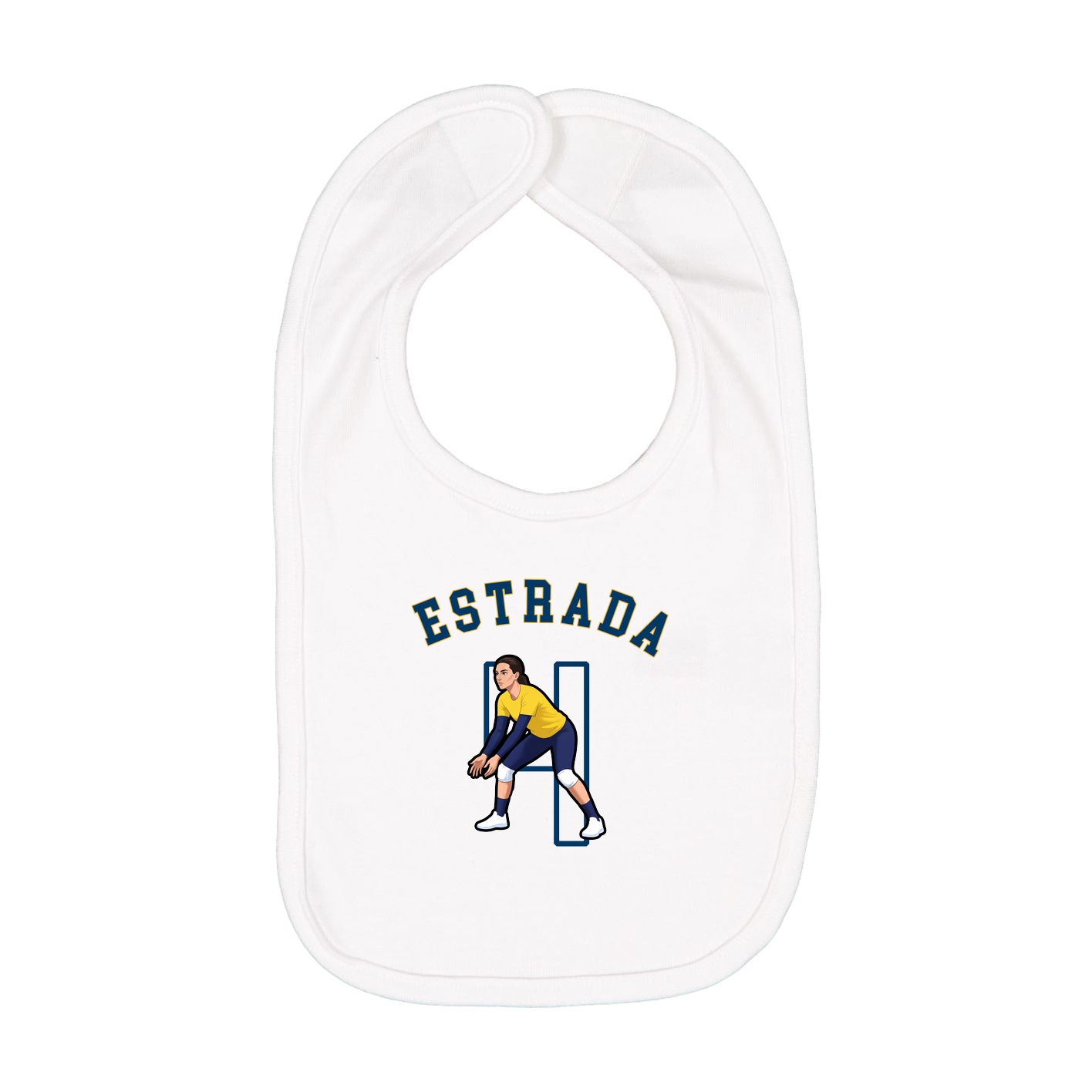 Infant Bib — Shirsey Arch in White