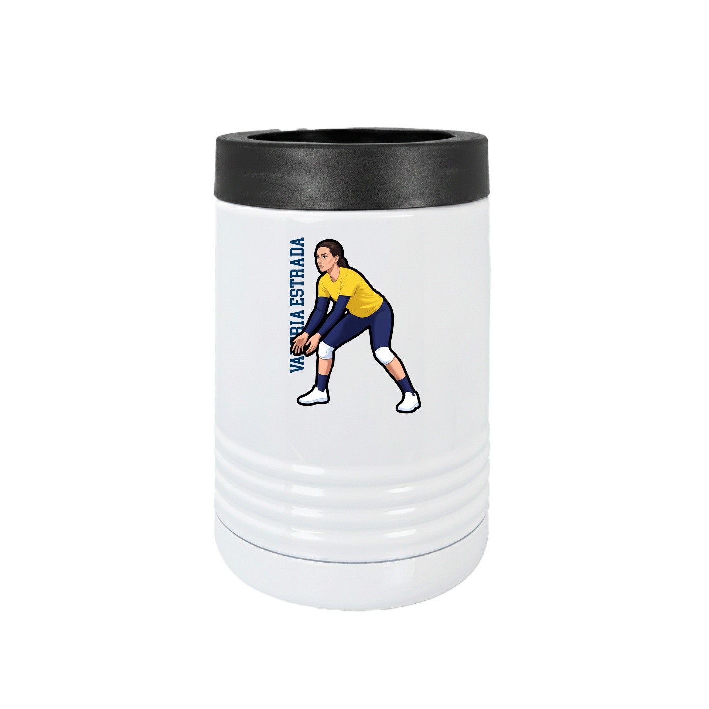 Beverage Holder — Name Vertical in White