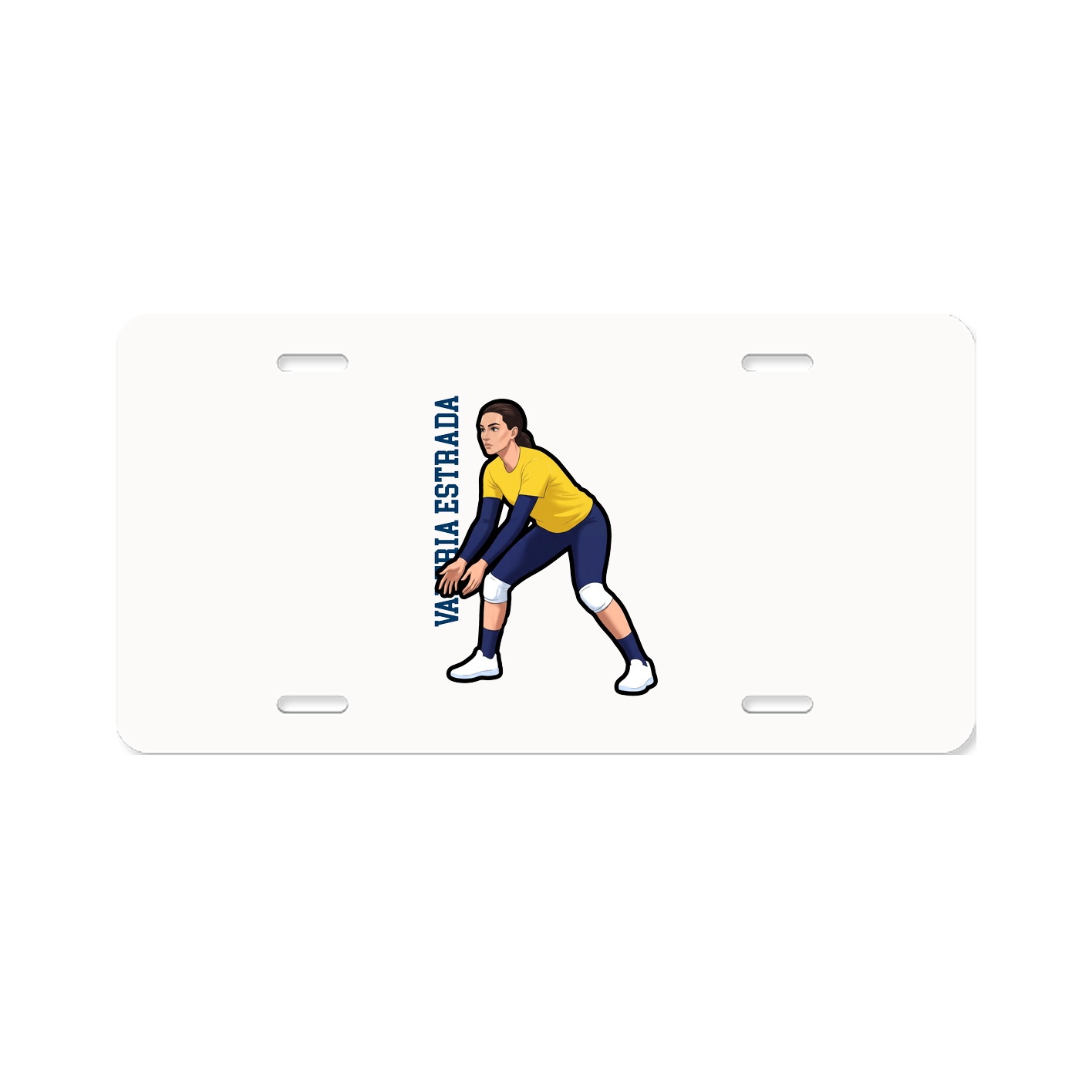 License Plate — Name Vertical in Classic
