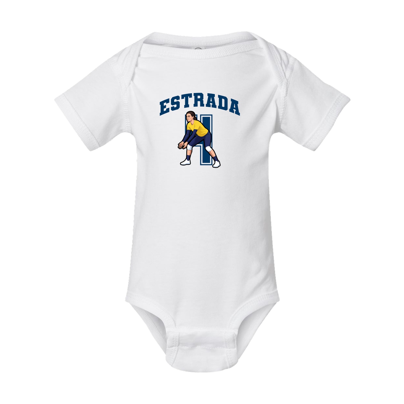 Baby Onesie — Number in White