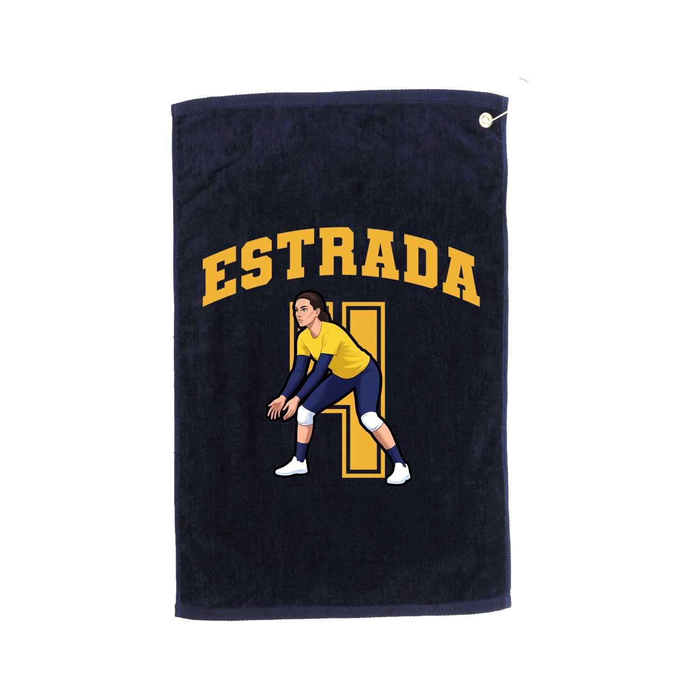 Golf Towel — Number in Navy