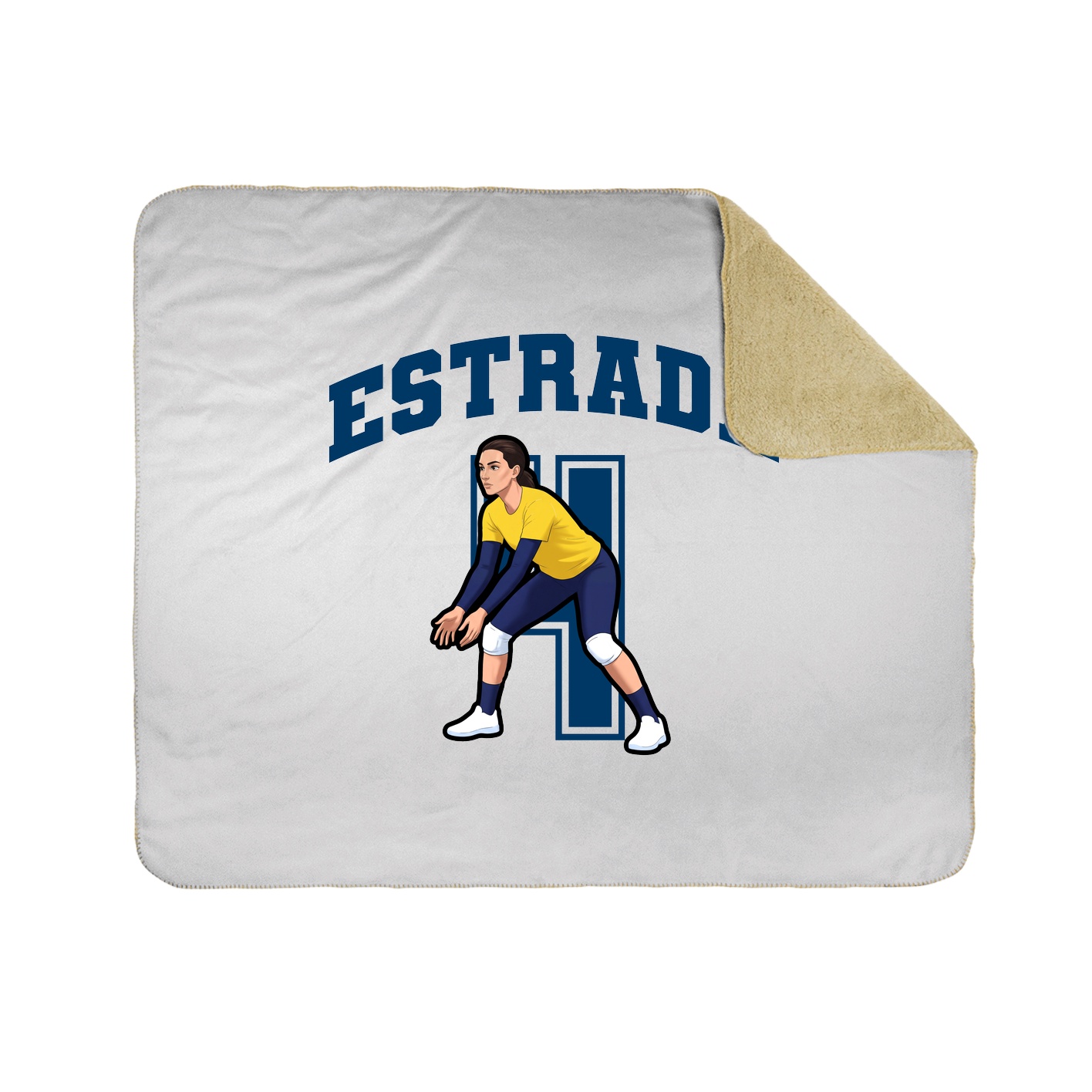 Throw Blanket — Number in White