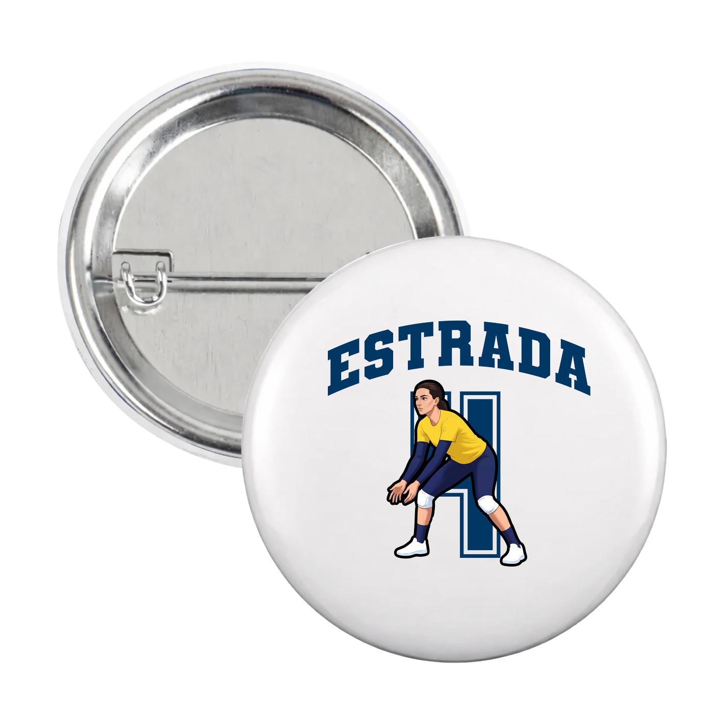 Game Day Button — Number in White