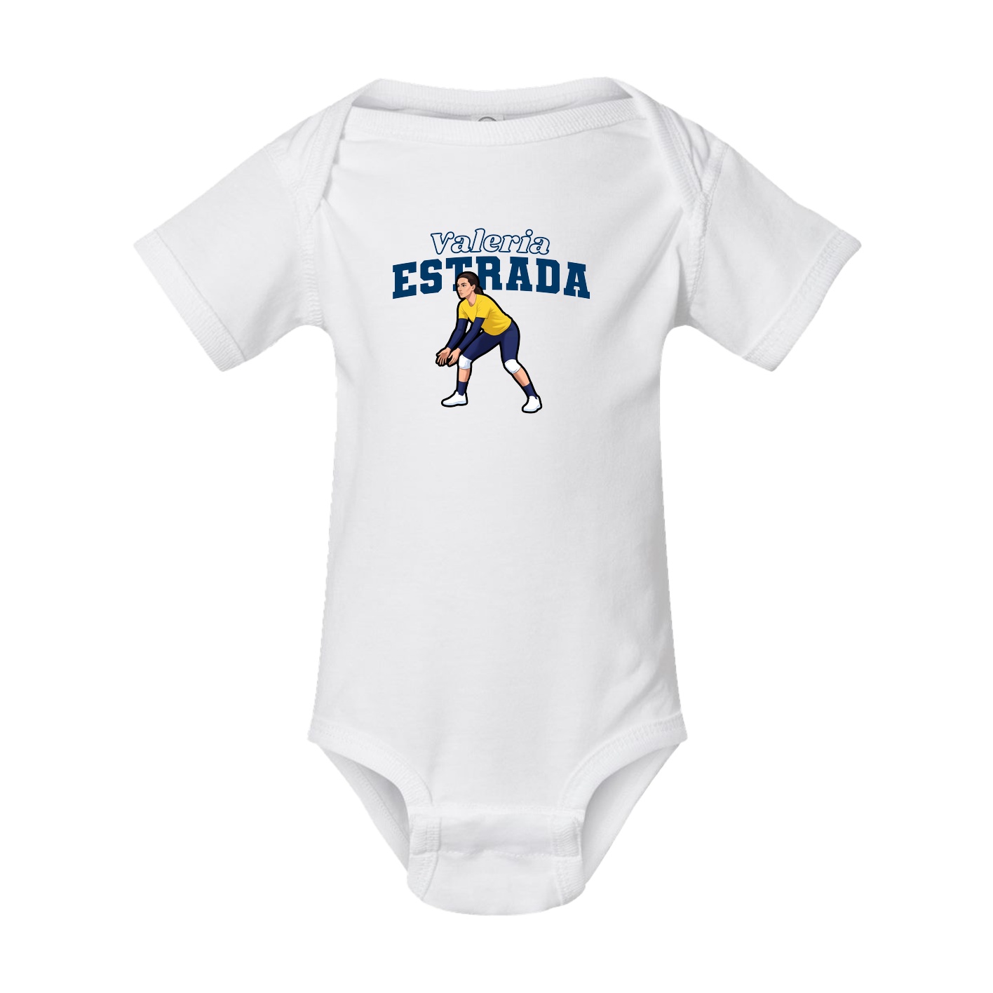Baby Onesie — Name Arch in White